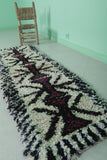 Moroccan berber rug 1.9 X 6.2 Feet - Boucherouite Rugs