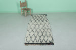 Moroccan berber rug 2.3 X 6.4 Feet - Boucherouite Rugs