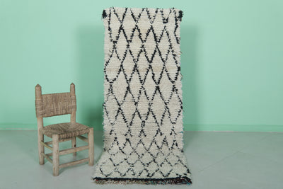 Elegant Moroccan Berber Rug - 2.3 x 6.4 Feet - Boucherouite Rugs