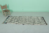 Moroccan berber rug 2.3 X 6.4 Feet - Boucherouite Rugs