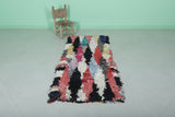 Moroccan berber rug 2.7 X 6 Feet - Boucherouite Rugs