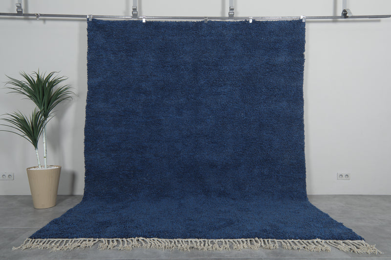 Blue Moroccan rug - Custom rug - Handmade wool rug