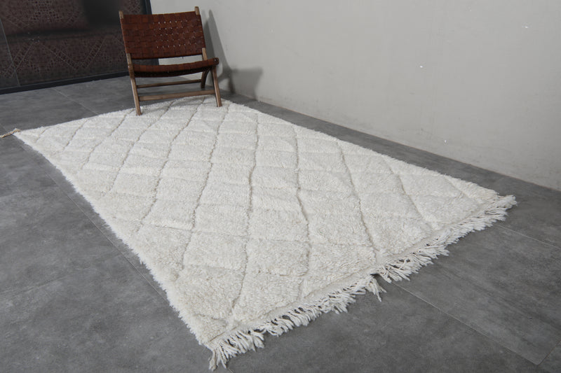 Runner Moroccan Rug - 4.6 x 8.4 Feet | Handwoven Diamond Pattern