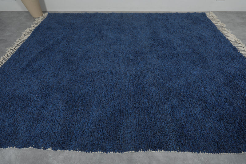 Blue Moroccan rug - Custom rug - Handmade wool rug