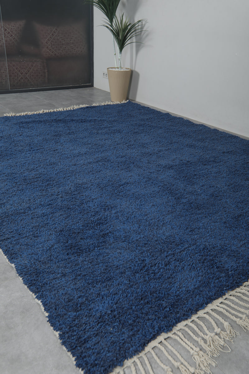 Blue Moroccan rug - Custom rug - Handmade wool rug