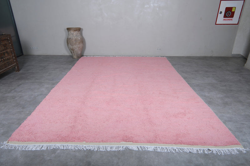 Pink Moroccan Rug - Large 8.9 x 13.2 Feet | Handwoven Wool Rug