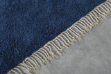 Blue Moroccan rug - Custom rug - Handmade wool rug