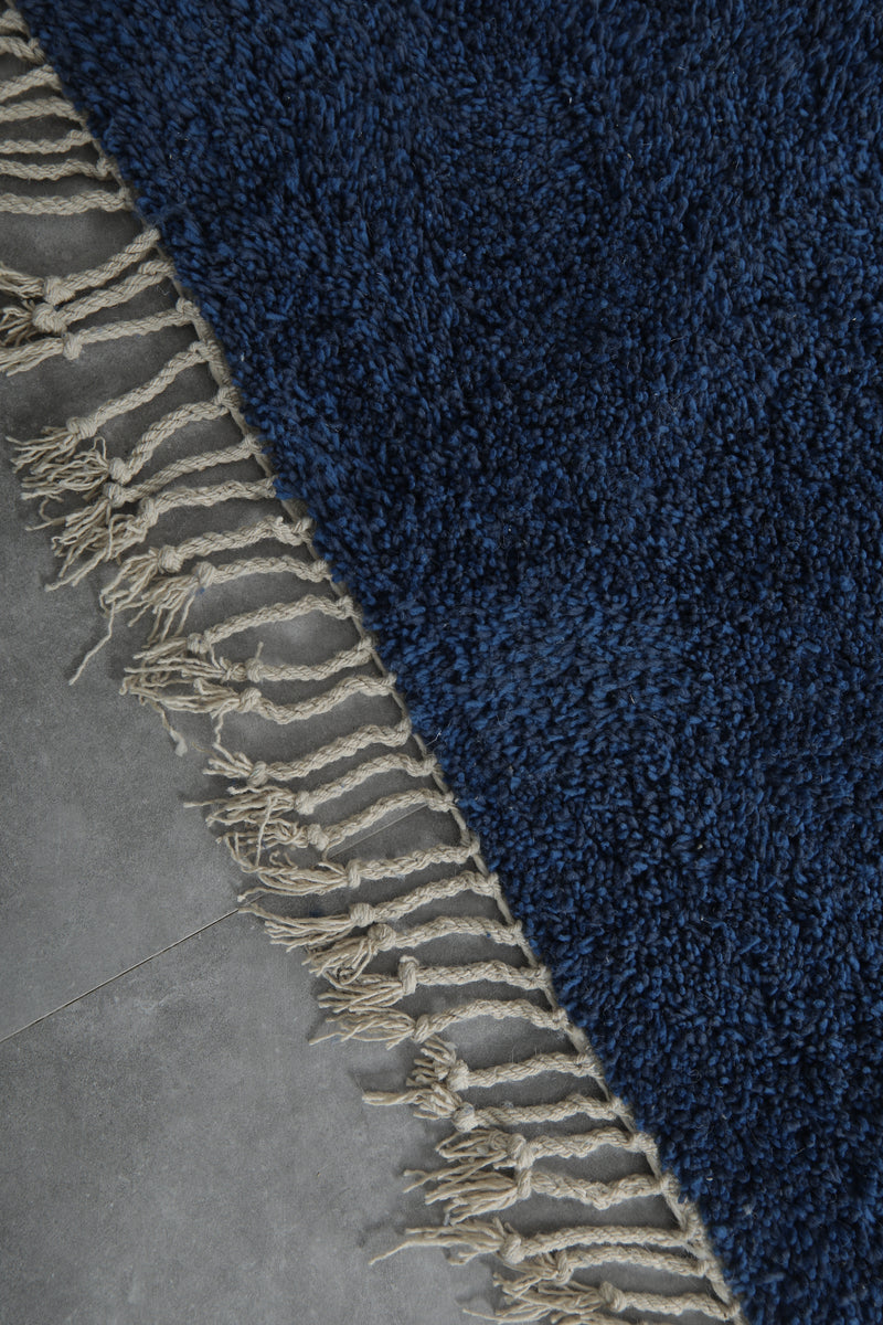 Blue Moroccan rug - Custom rug - Handmade wool rug