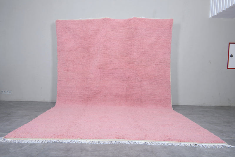 Pink Moroccan Rug - Large 8.9 x 13.2 Feet | Handwoven Wool Rug