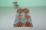 Moroccan berber rug 2.8 X 7.2 Feet - Boucherouite Rugs