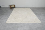 Moroccan Wool Rug - Cream Diamond Design | 7 x 9.1 Feet