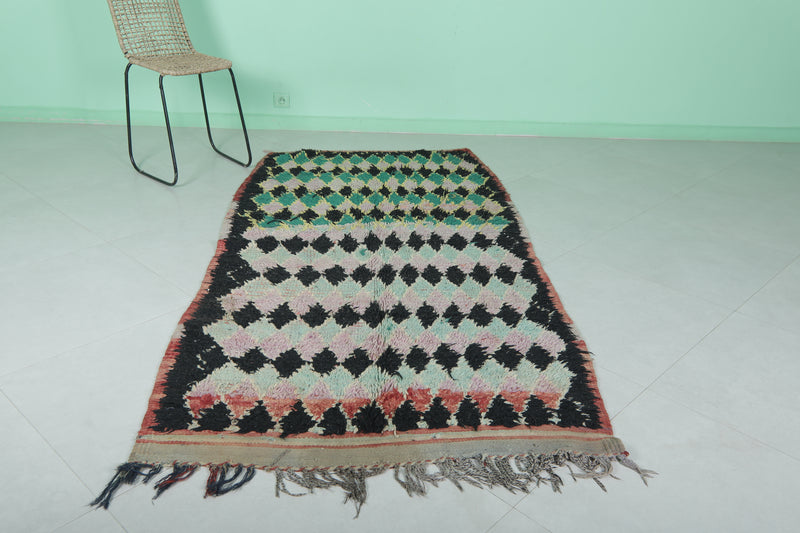 Vintage Runner Rug 3.8 x 7.6 ft | Bold Harlequin Design