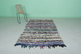 berber boucherouite rug  4.2 FT × 7 FT