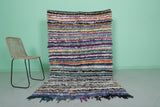 berber boucherouite rug  4.2 FT × 7 FT