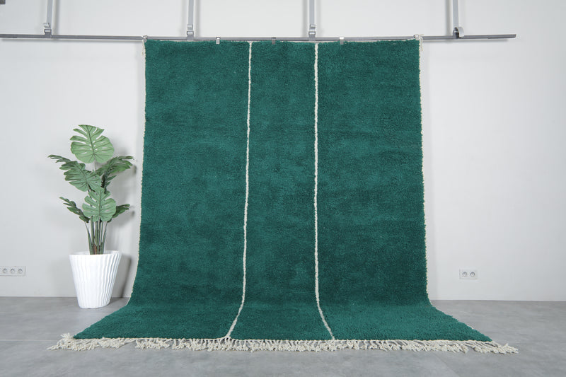 Handwoven Moroccan Rug – Elegant Green Design - Wool Rug - custom moroccan rugs