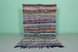 berber boucherouite rug  4.2 FT × 7 FT