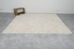 Moroccan Wool Rug - Cream Diamond Design | 7 x 9.1 Feet