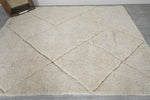 Moroccan Wool Rug - Cream Diamond Design | 7 x 9.1 Feet