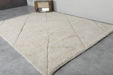 Moroccan Wool Rug - Cream Diamond Design | 7 x 9.1 Feet