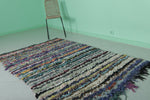 berber boucherouite rug  4.2 FT × 7 FT