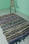 berber boucherouite rug  4.2 FT × 7 FT