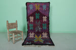 Moroccan berber rug 2.7 X 6.1 Feet Purple rug - Boucherouite Rugs