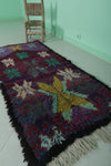 Moroccan berber rug 2.7 X 6.1 Feet Purple rug - Boucherouite Rugs