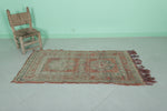 Vintage handmade runner rug  2.5 FT X 5.1 FT