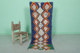 Moroccan berber rug 2.1 X 5.8 Feet - Boucherouite Rugs