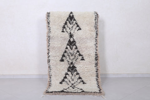 Moroccan berber rug 2.8 X 5.7 Feet - Boucherouite Rugs