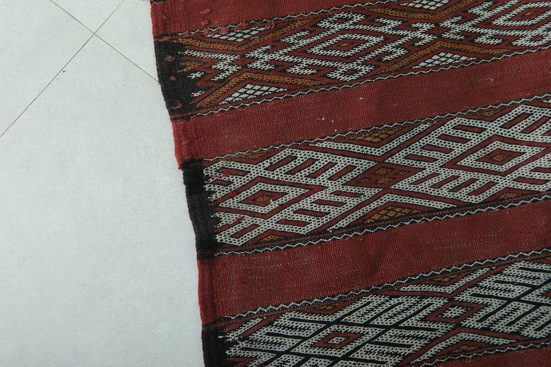 Handwoven Kilim Rug 3.3 FT x 6 FT - Traditional Moroccan Design