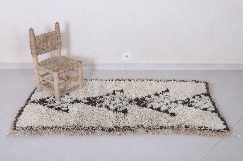 Moroccan berber rug 2.8 X 5.7 Feet - Boucherouite Rugs