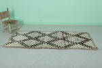 Moroccan berber rug 2.8 X 6.7 Feet - Boucherouite Rugs