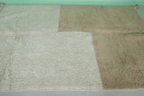 Moroccan Beni Ourain Rug 6 x 9 Ft - Beige and White Handmade Rug