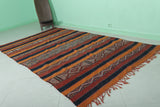 Vintage Moroccan kilim rug 5.2 ft x 8.8 ft