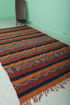 Vintage Moroccan kilim rug 5.2 ft x 8.8 ft