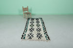 Moroccan berber rug 2.5 X 5.9 Feet - Boucherouite Rugs