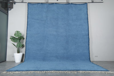 Handwoven Moroccan Rug – Elegant Blue Design - Wool Rug - custom moroccan rugs