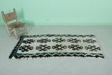 Moroccan berber rug 2.5 X 5.9 Feet - Boucherouite Rugs