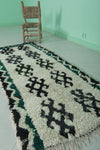 Moroccan berber rug 2.5 X 5.9 Feet - Boucherouite Rugs