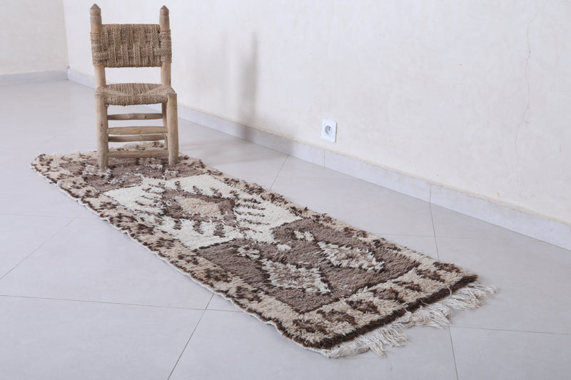 Moroccan berber rug 2 X 6.3 Feet - Boucherouite Rugs