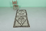 Moroccan berber rug 2.3 X 5.9 Feet - Boucherouite Rugs