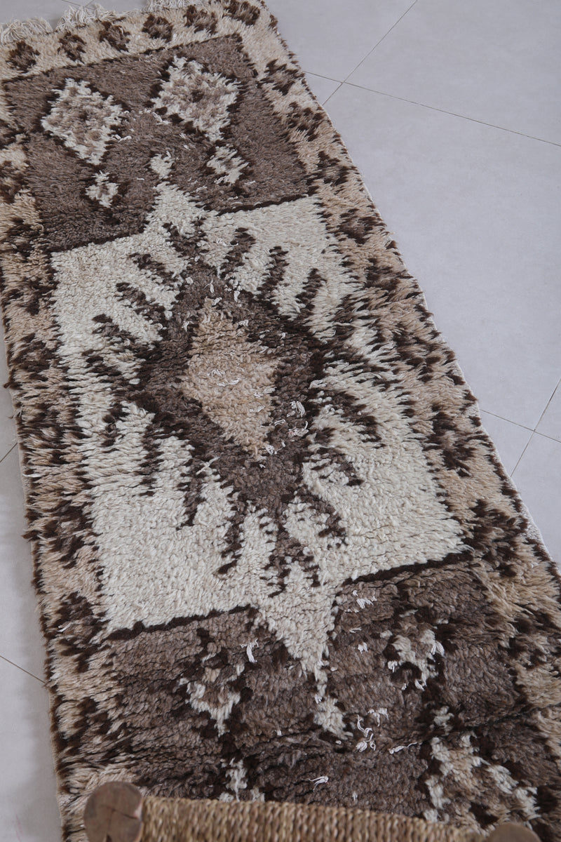 Moroccan berber rug 2 X 6.3 Feet - Boucherouite Rugs