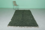 Moroccan Berber Rug - Handwoven 4.9 x 8 Feet | Luxurious Green Wool