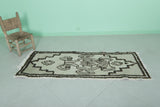 Moroccan berber rug 2.3 X 5.9 Feet - Boucherouite Rugs