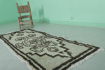 Moroccan berber rug 2.3 X 5.9 Feet - Boucherouite Rugs