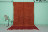 Berber Beni Ourain Rug 6.1 x 10.3 Ft - Red and Orange Wool Rug