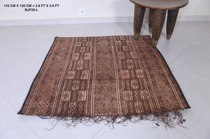 Vintage Tuareg rug 3.8 X 3.9 Feet