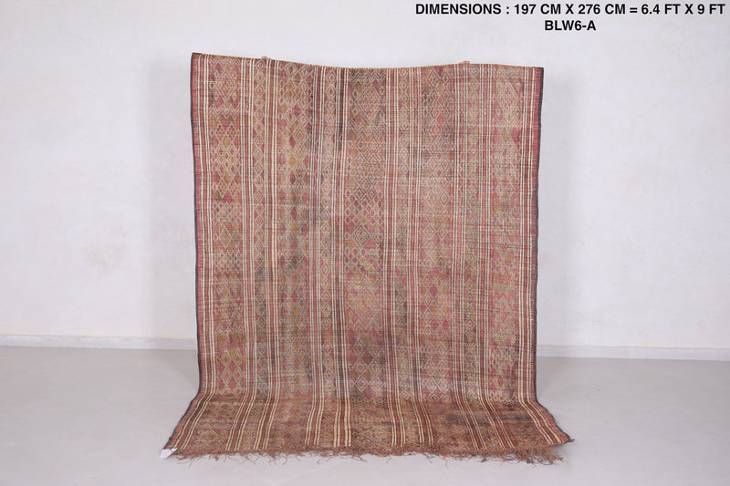 Handwoven Tuareg rug 6.4 X 9 Feet