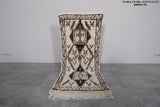 Runner Moroccan rug 2.4 X 5.7 Feet - tribal wool rug